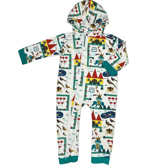 Raspberry Republic Royal Ribbit Hooded Romper - Picture 1 of 4